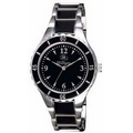 Men's Saratoga Watch W/ Stainless Steel Strap & Black Bezel